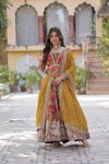 KA 1159 Russian Silk With Foil Embroidery Work Gown Wholesale Market In Surat
